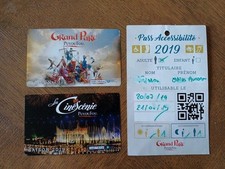 3 Tickets billets usagés Parc Le Puy du Fou + Cinéscénie + Pass Access 2019 TTB