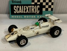 Slot Car SCX Triang SCALEXTRIC C5 EUROPA VEE #4 Blanc Avec Aileron