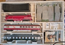RARE CIRCUIT TRAIN ELECTRIQUE 1/45 ECHELLE 0 O LIMA SNCF MOTRICE 67001 WAGON 