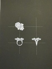 GOUACHÉ - IMPRESSION ORIGINALE - BIJOUX - BAGUE -HAUTE JOAILLERIE- CHANEL