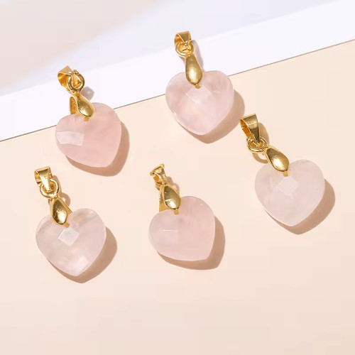 Pendentif cœur facetté - cœur, en