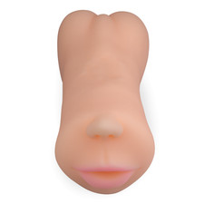 Masturbateur bouche suceuse avec faux vagin artificiel et anus réaliste