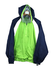 Imperméable Vintage 80s M Sport T. L 63 cm Colorblock Léger Capuche Coupe Vent