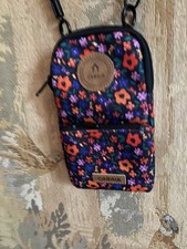 Sac Pochette Portable CABAIA Avec  Anse Cordon Tresse Liberty Fleurs
