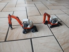 SIKU 3521 PELLE SUR CHENILLE SCHAEFF HR32 1/50 + 3522 EXCAVATEUR SUR PNEUS 1/50