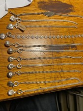 11 Gourmettes Argent vintage