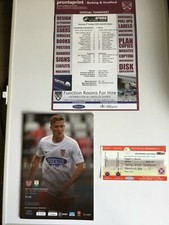 DAGENHAM & REDBRIDGE v BARNET Prog + billet match + feuille équipe 5 octobre 2019