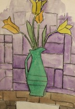 Tableau ancien aquarelle