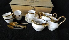 SUPERBE DINETTE en PORCELAINE FINE XIXe siècle COFFRET GRANDS MAGASINS du LOUVRE