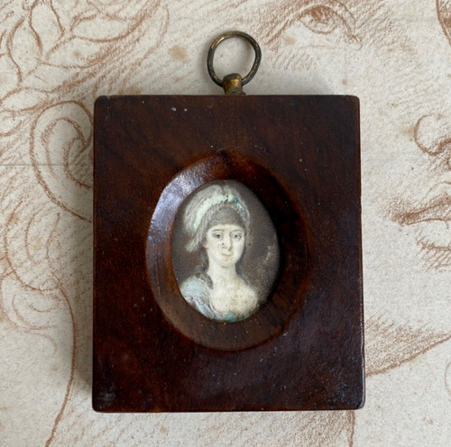 Ancien portrait miniature - ancien,