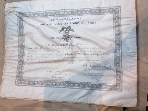 Militaria diplome chevalier - militaria,
