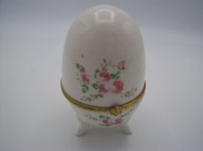 Objet Décoratif Vintage- Oeuf en Porcelaine sur Pieds Style Fabergé- Collection