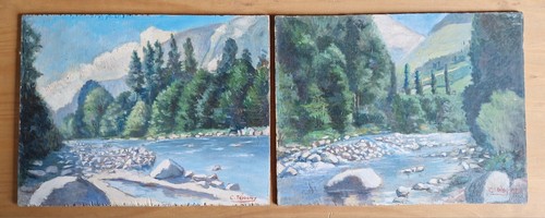Tableau peinture paysage - peinture,