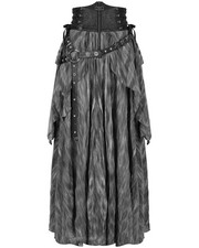 Jupe Maxi Steampunk Victorienne Longue Pour Femmes - Grise Et Noire