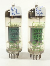 one pair Philips Miniwatt D-foil getter E180CC code Delta, tested like NOS