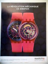 PUBLICITE-ADVERTISING :  SWATCH Sistem 51 (rose)  2015 Montres