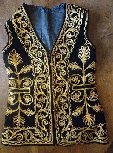 Ancien long gilet brodé - ., inde