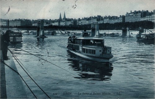 Cpa lyon la saône - 69, et