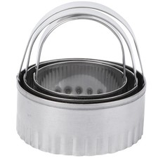  3pcs classique en acier inoxydable rond biscuit cutter cercle emporte-pièce