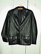  SUPERBE VESTE FEMME EN CUIR  VÉRITABLE NOIR T 38-40 TRÈS BON ETAT !!!