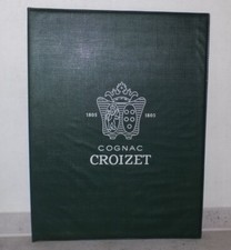 ANCIEN PORTE MENU PUBLICITAIRE COGNAC CROIZET PUBLICITÉ ANCIENNE BAR RESTAURANT