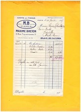 PARIS (II°) USINE de LA NEUVILLE-ROY 60 / GANTS en tissu "Maxime BRETON" en 1927