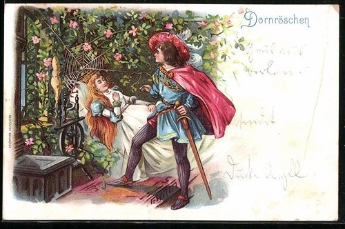 Carte postale contes fées - carte,
