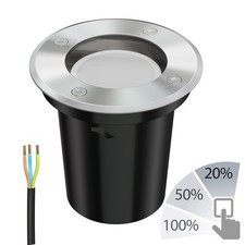 Luminaire encastré de sol BOLI pour l'extérieur acier inoxydable rond IP67