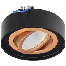 Spot de plafond encastré SKAND MINI or noir GU10 IP20 Rond EDO SOLUTIONS