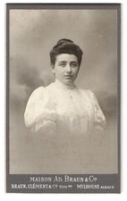 Photo Maison Ad. Braun & Cie., Mulhouse, Porte de Bale 18, Portrait de Dame im  