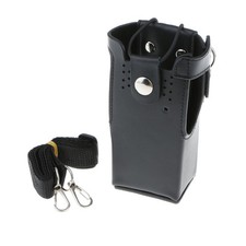 Étui De Transport En Cuir PU Dur Holster Pour Motorola GP328 GP338 GP380