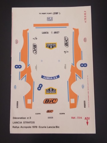 Decal lancia stratos - decal,