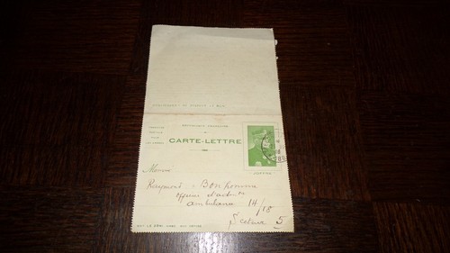 Carte lettre timbre joffre - -, "joffre"