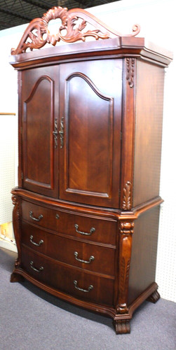 Armoire mahogany 2 pieces - mahogany.,