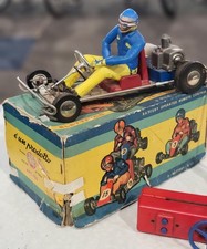 GO KART FIL TÉLÉGUIDÉ CIRCUIT PISTE COURSE JOUET ANCIEN MADE IN ITALY ART. 753