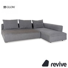 Canapé D'Angle En Tissu Gris