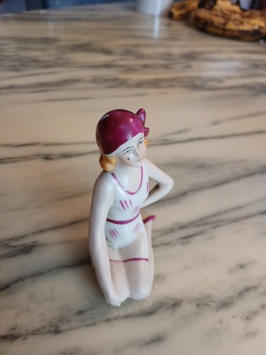 Baigneuse art deco - baigneuse, porcelaine