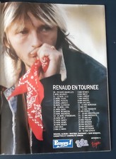 PUBLICITE  ADVERT concerts RENAUD 1986 tournée française