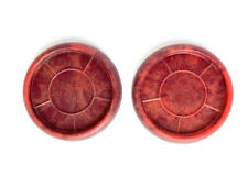 Dessous de bouteilles 1930 en bakélite rouge, accessoires de bistro vintage, bar