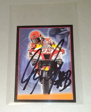 AUTOGRAPH MARC MARQUEZ YAMAHA 93 STICKER OFFICIAL COLLECTION MOTO GP HAND SIGNED