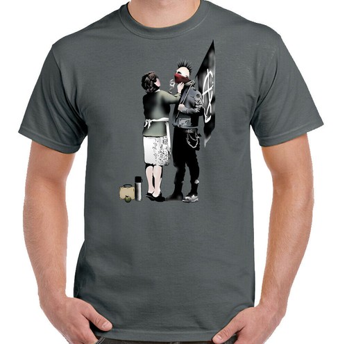 Shirt banksy homme punk art - banksy,