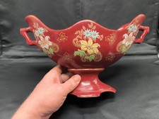 Coupe Vase En Faïence Rouge