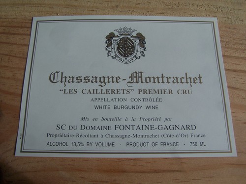 étiquette vin chassagne - étiquette,