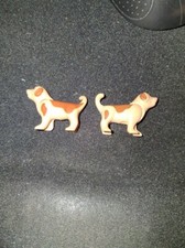 PLAYMOBIL lot de 2 CHIOTs PUPPY 30666380 4159 5511 4346 3005 BEIGE tacheté