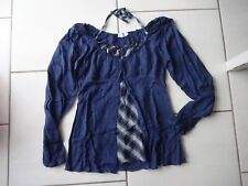 haut / tunique manche longue bleu  CACHE CACHE TAILLE 3 soit L bon état