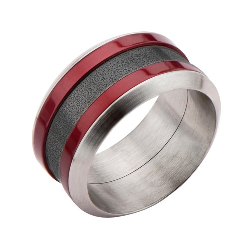Men inox dark red - inox,