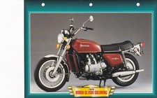 Fiche card 18x25 MOTO Motocyclette Motorcycle HONDA GL 1000 GOLDWING texte verso
