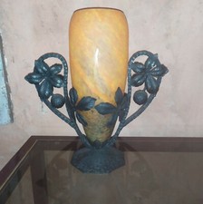 lampe art deco fer forgé pate