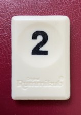 Tuile chiffre 2 deux noir pièce Rummikub Le rami des chiffres