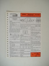 fiche technique RTA  OPEL